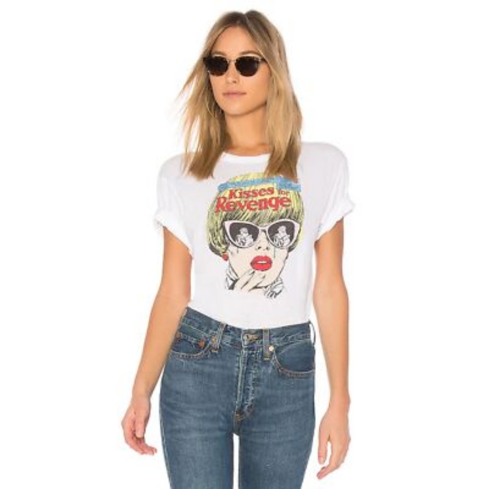 Originals Kisses for Revenge Tee in Optic White, Small